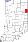 Indiana, Adams County Locator Map.png